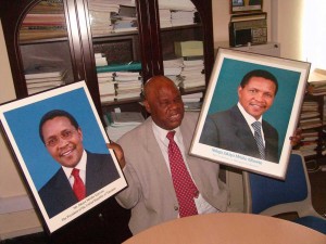 New (left) and old (right) official portraits of President Kikwete - photo Issah Michuzi