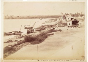 Dar-es-Salaam, (German East Africa) Kaiser St. & harbour. Aug. 23rd 1896 - Winterton Collection of East African Photographs: 12-1