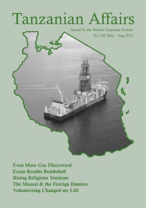 Issue 105 cover featured the Ocean Rig Poseidon used for gas exploration off the Tanzanian coast