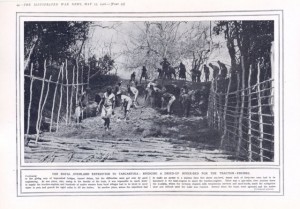 Bridging a riverbed while transporting HMS Mimi & Toutou to Lake Tanganyika  - The Illustrated War News 1916 from www.africanbyways.co.za 