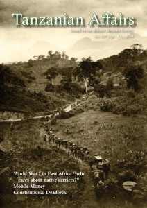 TA 109 cover features photo of Water Camp on Mikesse (near Morogoro) -Ruwu (near Kahe)road, December 1916. Imperial War Museum photo Q15412 