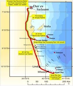 fig(3) Map of new 36” diameter pipeline (Wentworth)