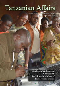 Cover features the MP for Ludewa, Deo Filikunnjombe, testing a biometric voting registration machine, with Prof. Amone Chaligha watching. (www.wavuti.com) 