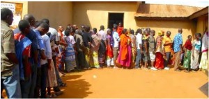 Queue for voter registration