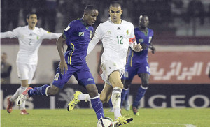 Taifa stars in action against Algeria